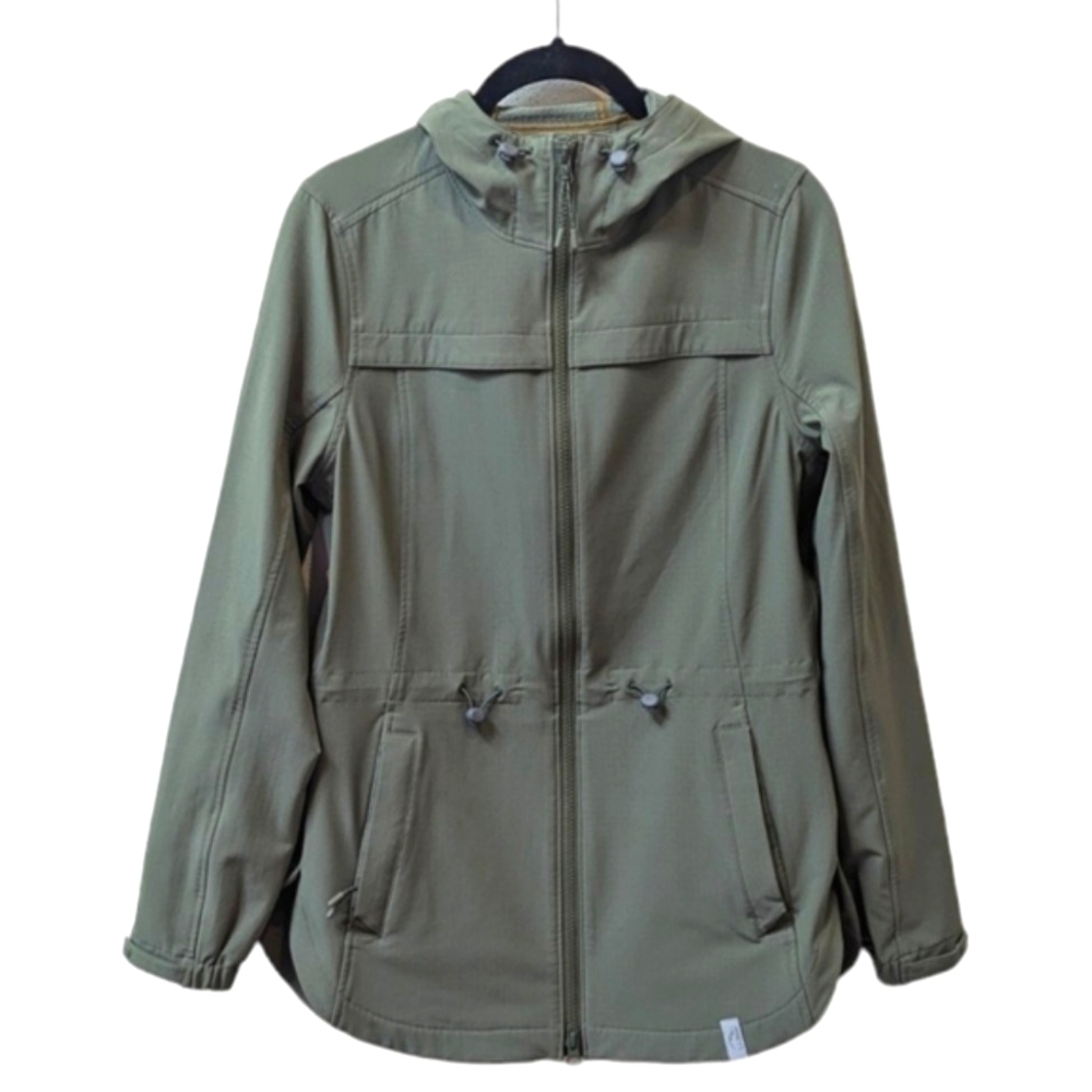 LL Bean Bradbury Stretch Women's Weather Resistant Light Green Parka Jacket (XS)